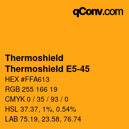 カラーコード: Thermoshield - Thermoshield E5-45 | qconv.com
