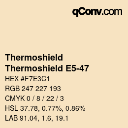 カラーコード: Thermoshield - Thermoshield E5-47 | qconv.com