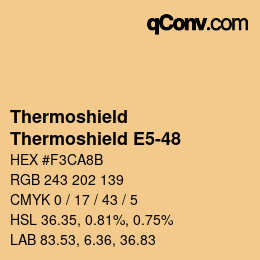 カラーコード: Thermoshield - Thermoshield E5-48 | qconv.com