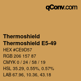 Color code: Thermoshield - Thermoshield E5-49 | qconv.com