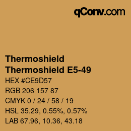 カラーコード: Thermoshield - Thermoshield E5-49 | qconv.com