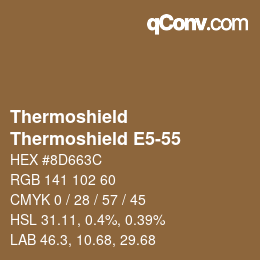 Color code: Thermoshield - Thermoshield E5-55 | qconv.com