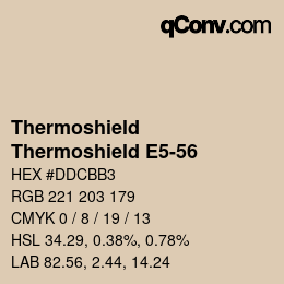 カラーコード: Thermoshield - Thermoshield E5-56 | qconv.com