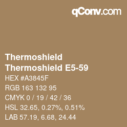 カラーコード: Thermoshield - Thermoshield E5-59 | qconv.com