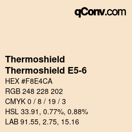 カラーコード: Thermoshield - Thermoshield E5-6 | qconv.com
