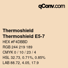 カラーコード: Thermoshield - Thermoshield E5-7 | qconv.com