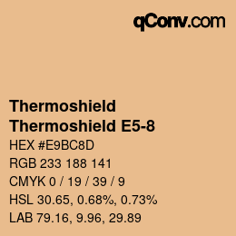 カラーコード: Thermoshield - Thermoshield E5-8 | qconv.com
