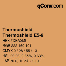 Color code: Thermoshield - Thermoshield E5-9 | qconv.com