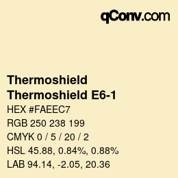 Color code: Thermoshield - Thermoshield E6-1 | qconv.com