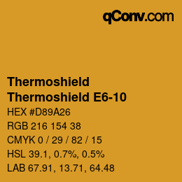 Color code: Thermoshield - Thermoshield E6-10 | qconv.com