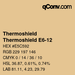 Color code: Thermoshield - Thermoshield E6-12 | qconv.com