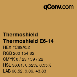 Color code: Thermoshield - Thermoshield E6-14 | qconv.com