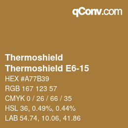Color code: Thermoshield - Thermoshield E6-15 | qconv.com