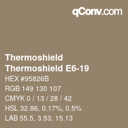 Farbcode: Thermoshield - Thermoshield E6-19 | qconv.com