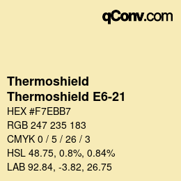 Color code: Thermoshield - Thermoshield E6-21 | qconv.com