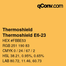 Farbcode: Thermoshield - Thermoshield E6-23 | qconv.com