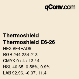 Color code: Thermoshield - Thermoshield E6-26 | qconv.com