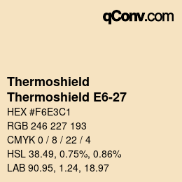 カラーコード: Thermoshield - Thermoshield E6-27 | qconv.com