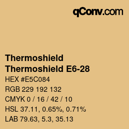 Color code: Thermoshield - Thermoshield E6-28 | qconv.com