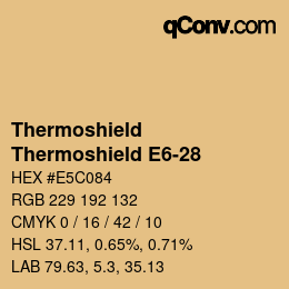 カラーコード: Thermoshield - Thermoshield E6-28 | qconv.com