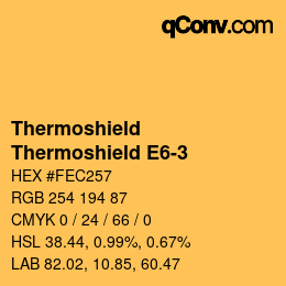カラーコード: Thermoshield - Thermoshield E6-3 | qconv.com