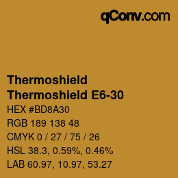 Código de color: Thermoshield - Thermoshield E6-30 | qconv.com