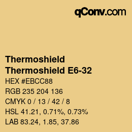 カラーコード: Thermoshield - Thermoshield E6-32 | qconv.com