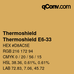 Color code: Thermoshield - Thermoshield E6-33 | qconv.com