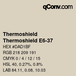 カラーコード: Thermoshield - Thermoshield E6-37 | qconv.com
