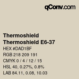 Color code: Thermoshield - Thermoshield E6-37 | qconv.com