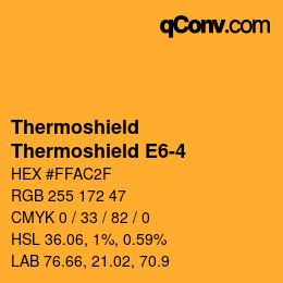 カラーコード: Thermoshield - Thermoshield E6-4 | qconv.com