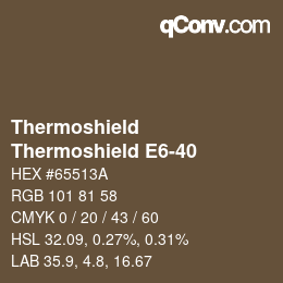 Color code: Thermoshield - Thermoshield E6-40 | qconv.com