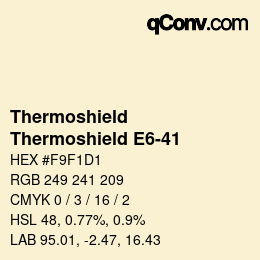 Color code: Thermoshield - Thermoshield E6-41 | qconv.com