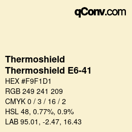 カラーコード: Thermoshield - Thermoshield E6-41 | qconv.com