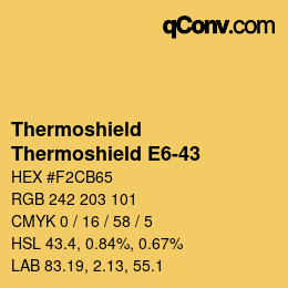 Color code: Thermoshield - Thermoshield E6-43 | qconv.com