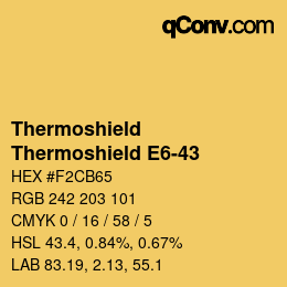 Color code: Thermoshield - Thermoshield E6-43 | qconv.com