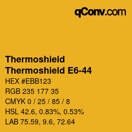 カラーコード: Thermoshield - Thermoshield E6-44 | qconv.com