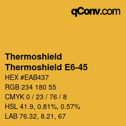 Código de color: Thermoshield - Thermoshield E6-45 | qconv.com