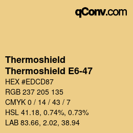カラーコード: Thermoshield - Thermoshield E6-47 | qconv.com
