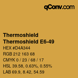 カラーコード: Thermoshield - Thermoshield E6-49 | qconv.com