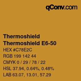 カラーコード: Thermoshield - Thermoshield E6-50 | qconv.com