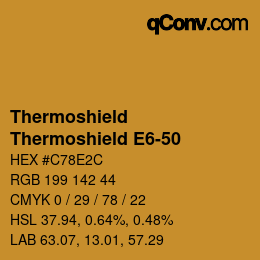 Color code: Thermoshield - Thermoshield E6-50 | qconv.com