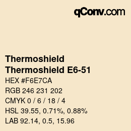カラーコード: Thermoshield - Thermoshield E6-51 | qconv.com
