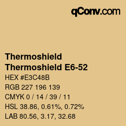 Color code: Thermoshield - Thermoshield E6-52 | qconv.com