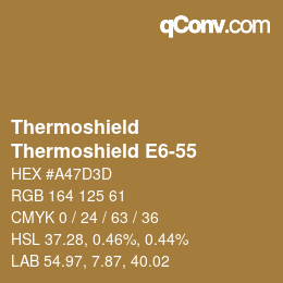 カラーコード: Thermoshield - Thermoshield E6-55 | qconv.com
