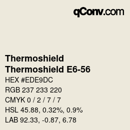 Color code: Thermoshield - Thermoshield E6-56 | qconv.com