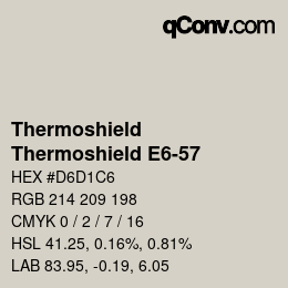 カラーコード: Thermoshield - Thermoshield E6-57 | qconv.com
