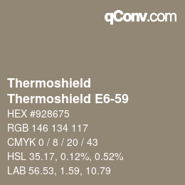 Color code: Thermoshield - Thermoshield E6-59 | qconv.com