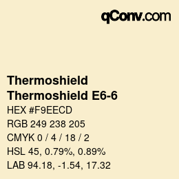 Color code: Thermoshield - Thermoshield E6-6 | qconv.com