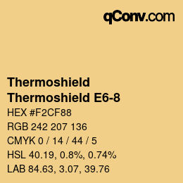 カラーコード: Thermoshield - Thermoshield E6-8 | qconv.com